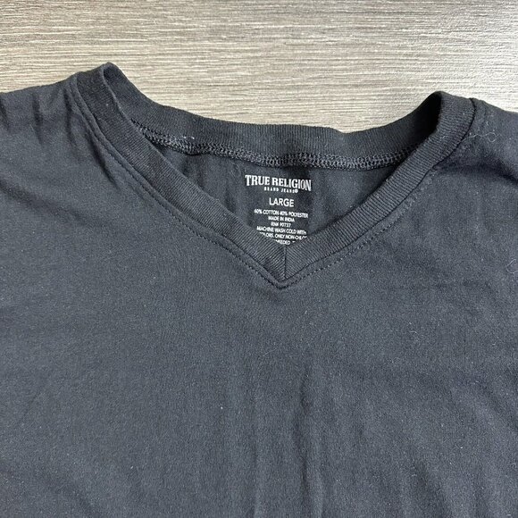 TRUE Religion Gold Graphic Short Sleeve Crewneck T-Shirt Men's Large - Picture 5 of 7